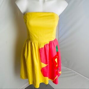 Lilly Pulitzer Starfruit Yellow Lottie strapless fit and flare dress 4